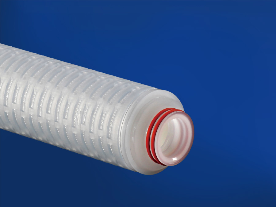 016 Hydrophobic PTFE Hydrophilic PTFEPleated Filter Cartridge with PVDF Cage.jpg